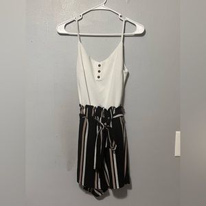 Black white and gold romper, Brand: J for justify, Size: Small